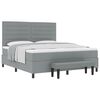 vidaXL Boxspringbett mit Matratze Hellgrau 180 x 200 cm Stoff