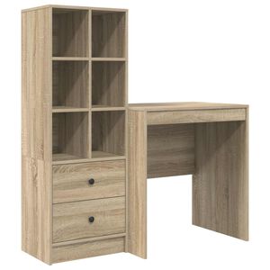 vidaXL Schreibtisch Sonoma-Eiche 115,5 x 50 x 127 cm 2 stk.