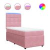vidaXL Boxspringbett mit Matratze Rosa 90x190 cm Samt