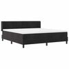 vidaXL Boxspringbett mit Matratze Schwarz 200 x 180 cm Samt
