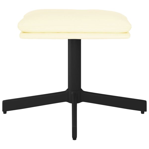 vidaXL Fu&szlig;hocker Creme 60x60x36 cm Kunstleder
