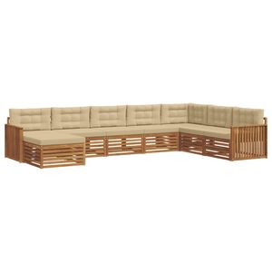 vidaXL Sofagarnituren 8 pcs Natur und Beige Massivholz Akazie
