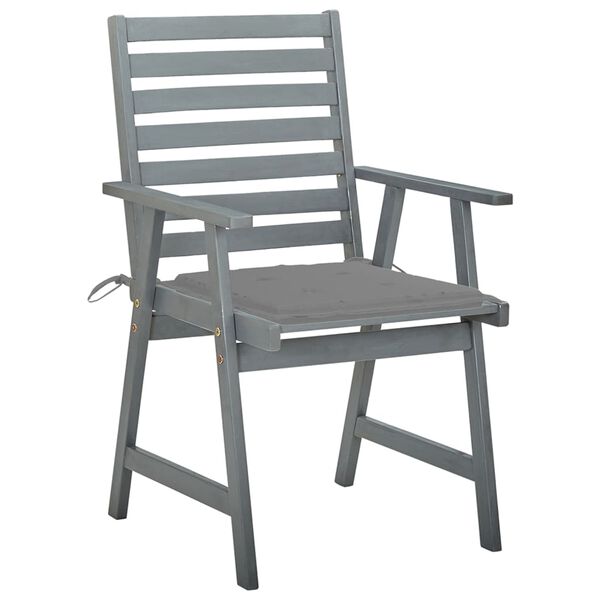 vidaXL Garten-Essst&uuml;hle mit Kissen 8 Stk. Massivholz Akazie