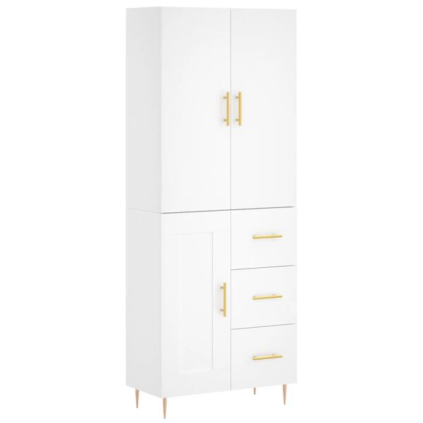 vidaXL Highboard Wei&szlig; 69,5x34x180 cm Holzwerkstoff