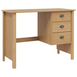 vidaXL Schreibtisch mit Schubladen HILL Honigbraun 100 x 45 x 74 cm