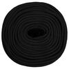 vidaXL Arbeitsseil Schwarz 6 mm 100 m Polyester
