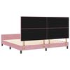 vidaXL Boxspringbett mit Kopfteil Rosa 200 x 200 cm Samt