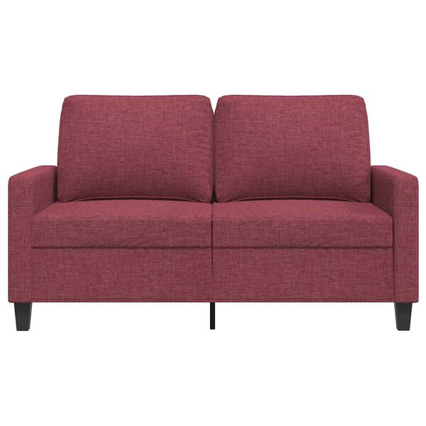 vidaXL 2-Sitzer-Sofa Weinrot 120 cm Stoff