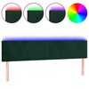 vidaXL LED Kopfteil Dunkelgr&uuml;n 180x5x78/88 cm Samt