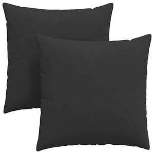 vidaXL Sofakissen 2 St&uuml;ck Schwarz 60 x 60 cm Stoff