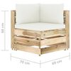 vidaXL 7-tlg. Garten-Lounge-Set mit Kissen Gr&uuml;n Impr&auml;gniertes Holz