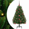vidaXL K&uuml;nstlicher klappbarer Weihnachtsbaum Gr&uuml;n 120 cm PVC und Stahl