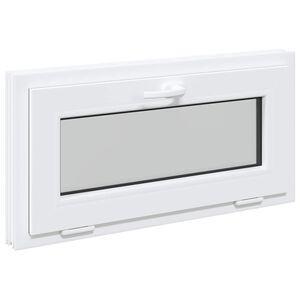 vidaXL Kellerfenster RISOR 80 x 40 cm PVC und Glas Wei&szlig;