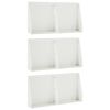 vidaXL St&uuml;tzmauer 6 stk. 40 x 12 x 40 cm Stahl Wei&szlig;