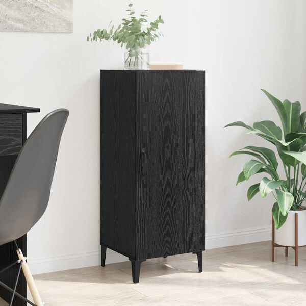 vidaXL Sideboard Schwarz Eichen-Optik 34,5 x 34 x 90 cm Holzwerkstoff