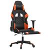 vidaXL Gaming-Stuhl mit Fu&szlig;st&uuml;tze Schwarz und Orange Kunstleder