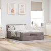 vidaXL Ottoman-Bett mit Matratze Taupe 140x190 cm Stoff