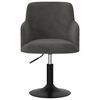 vidaXL Esszimmerstuhl Drehbar Dunkelgrau Samt