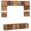 vidaXL TV-Schrankset Wandmontiert 8 pcs Altholz Holzwerkstoff