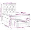 vidaXL Boxspringbett mit Matratze Rosa 120x190 cm Samt