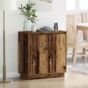 vidaXL LED-Sideboard mit Regal Altholz 71 x 34,5 x 75 cm Holzwerkstoff