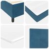 vidaXL Boxspringbett mit Matratze Dunkelblau 200 x 140 cm Samt