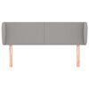 vidaXL Kopfteil mit Ohren Hellgrau 147x23x78/88 cm Stoff