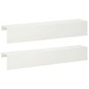 vidaXL Garten-Abdeckprofil 2 stk. 100 x 15 x 15 cm Stahl Wei&szlig;