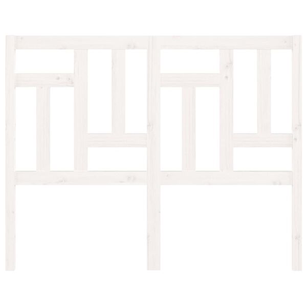 vidaXL Kopfteil Wei&szlig; 125,5x4x100 cm Massivholz Kiefer