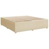 vidaXL Boxspringbett mit Matratze Creme 180x200 cm Stoff