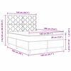vidaXL Boxspringbett mit Matratze Hellgrau 140 x 190 cm Stoff