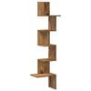 vidaXL Wand-Eckregal Altholz-Optik 32x32x127,5 cm Holzwerkstoff