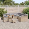 vidaXL Gartensofa-set mit Kissen 12 pcs Beige Poly-Rattan