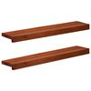 vidaXL Fensterb&auml;nke 2 stk. Braun 80 x 20 x 2 cm Massivholz Buche