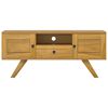 vidaXL TV-Schrank 110x30x50 cm Massivholz Teak