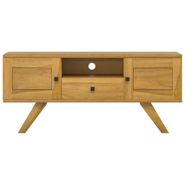 vidaXL TV-Schrank 110x30x50 cm Massivholz Teak