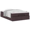 vidaXL Ottoman-Bett mit Matratze Dunkelbraun 120x200 cm Stoff