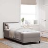 vidaXL Boxspringbett mit Matratze mit Kopfteil Taupe 200 x 80 cm Stoff