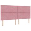 vidaXL Boxspringbett mit Kopfteil Rosa 200 x 200 cm Samt