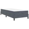 vidaXL Boxspringbett mit Matratze Dunkelgrau 90 x 210 cm Stoff