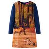 vidaXL Kinderkleid mit Langen &Auml;rmeln Marineblau 104