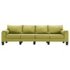 vidaXL 4-Sitzer-Sofa Gr&uuml;n Stoff