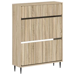 vidaXL Schuhschrank ZWOLLE 78 x 24 x 103 cm Holzwerkstoff Sonoma-Eiche