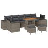 vidaXL Garten-Sofa-Set 10 pcs Grau Poly-Rattan