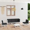 vidaXL 6-tlg. Garten-Lounge-Set mit Kissen Kiefer Massivholz