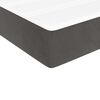 vidaXL Boxspringbett mit Matratze Dunkelgrau 200x200 cm Samt