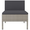 vidaXL Gartenst&uuml;hle 3 Stk. mit Auflagen Poly Rattan Grau