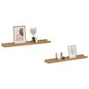 vidaXL Wandregal mit Regal 2 pcs Braun 60 x 9 x 3 cm Holzwerkstoff