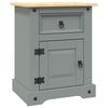 vidaXL Nachttisch im Mexiko-Stil Corona Kiefernholz Grau 53x39x67 cm