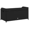 vidaXL Bank mit Stauraum Schwarz 100x50x52 cm Poly Rattan Akazienholz